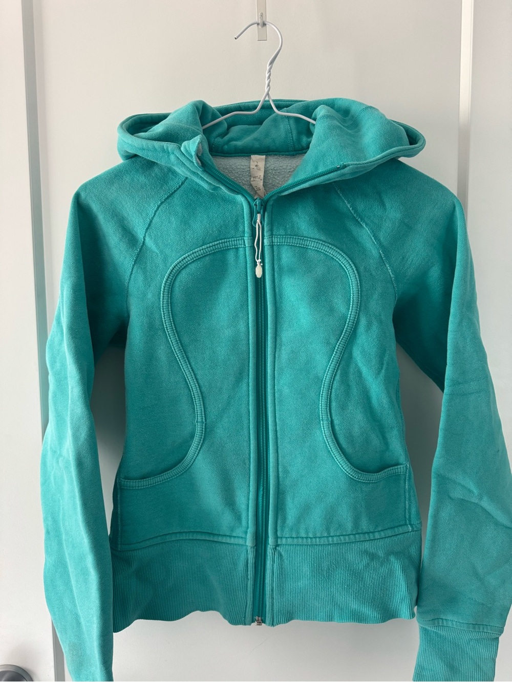 Lululemon Teal Scuba Zip-up Hoodie Size 2 Fleece Lined